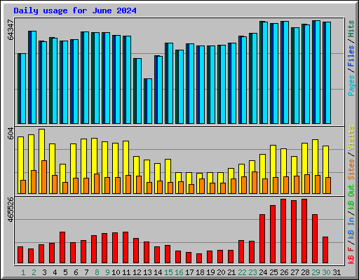 Daily usage for June 2024