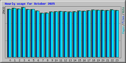 Hourly usage for October 2025
