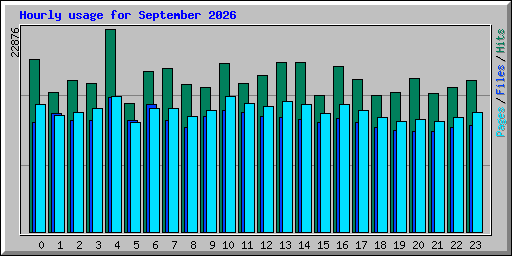 Hourly usage for September 2026